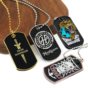 Tùy chỉnh thiết kế logo của bạn 2D 3D Hợp kim kẽm QR mã Dog Tag Chuỗi vòng cổ Nickel mạ mềm men Dog Name Tags với chuỗi bóng - Product Image 3