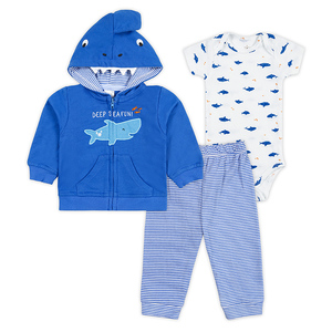 Conjunto de Ropa para Bebé Niño al por Mayor, 3 Piezas, Sudadera con Capucha y Pantalones Deportivos para Bebés de 6 a 24 Meses - Product Image 6