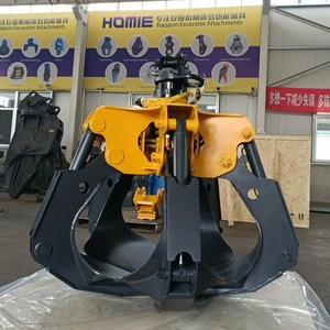 בתערוכת התפוחים 360 ° סיבוב הידראולי גראפל פוליפ לתפוס 4/5/6 טפרים מטח מטח לחפר משאית עגורן מחפר משאית - Product Image 4