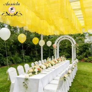 ANNIELU <span class=keywords><strong>Voilage</strong></span> de plafond en maille souple jaune, léger et transparent, crée une ambiance romantique et luxueuse pour les mariages et les banquets - Product Image 2