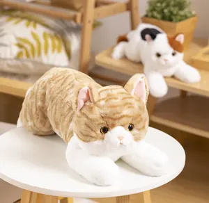 Delikat niedlich Katze Plüschtick individuell Plüsch gefüllt weiches Tier Plüschpuppe realistische Katze Unterstützung Anpassung - Product Image 5