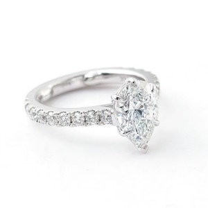Excellent Quality Classic <b>925</b> Sterling <b>Silver</b> Diamond <b>Ring</b> for Engagement Wedding Ceremony and Proposal Available for Best Sale - Product Image 4