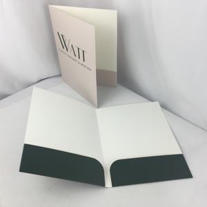 Folder bisnis promosi File kertas a4 kustom Folder presentasi bisnis Linen Logo Foil - Product Image 2