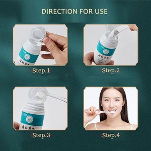 50g Nueva menta blanqueadora Higiene Limpieza Eliminación de manchas polvo de <span class=keywords><strong>dientes</strong></span> <span class=keywords><strong>para</strong></span> el cuidado bucal - Product Image 2
