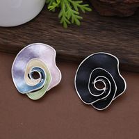 Bros Pin Bunga 3D Elegan TX15, Berlapis Emas 18K, Perak, Bertekstur Warna-warni, Motif Mawar