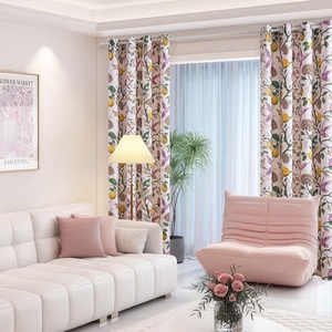 Bindi coquette hoa chim ruồi Blush <span class=keywords><strong>Windows</strong></span> mùa xuân Hoa Pháp Country màn rèm cửa màu hồng cho trang trí nội thất - Product Image 5