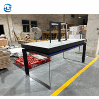 Comptoir de présentation en verre pour magasin de téléphonie mobile, ensemble de tables d'expérience |   Imperméable, écologique, recyclable, durable, personnalisé en usine, complet