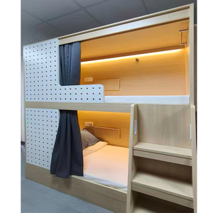 Meilleures ventes : Lit superposé capsule spacieux en bois, moderne, tout inclus, pour auberge de jeunesse et dortoir scolaire - Product Image 5