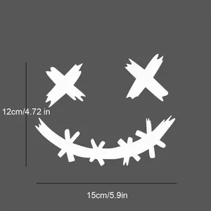 Demone sorridente viso decalcomania casco <span class=keywords><strong>moto</strong></span> impermeabile Laser riflettente adesivo Auto decorazione carrozzeria - Product Image 6