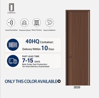 Porte intérieure insonorisée moderne en MDF nid d'abeille 30x80 avec cadre pour chambre et hôtel, fabriquée en Arabie Saoudite