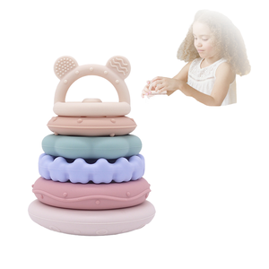 New Design BPA-Free Silicone Baby Educational Toys Teething Sensory <strong>Learning</strong> Block Set Stacking Rings for Infant <strong>Development</strong> - Product Image 3