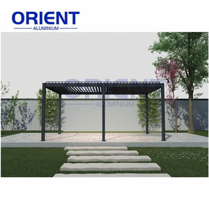 Independiente grande resistente moderno Nuevo diseño de lujo jardín Gazebo motorizado Patio techo al aire libre pérgola de aluminio - Product Image 2
