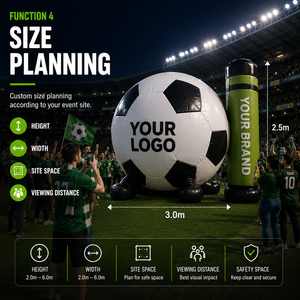 Modello Gonfiabile Gigante Personalizzato di Pallone da <span class=keywords><strong>Calcio</strong></span>, in PVC per Esterni con Base per Gonfiaggio, Adatto per Eventi Sportivi e Campagne Pubblicitarie - Product Image 6