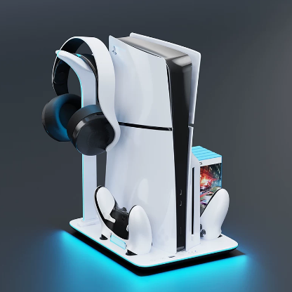 HONCAM original PS5 slim/pro cooling base, host bracket, fan suitable for Sony PS5 elite handle, magnetic charger, dock charger,
