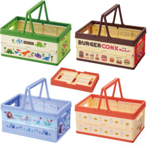 Cestini portaoggetti pieghevoli per bambini in plastica colorata per bambini con manici e cassa portaoggetti per stampa di cartoni animati <span class=keywords><strong>anime</strong></span> giapponesi - Product Image 3