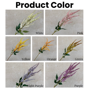 New Design Single Stem Artificial Silk Astilbe Flowers Green White Astilbe Flower for Home Wedding <b>Decoration</b> - Product Image 3