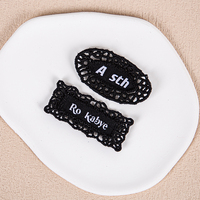 Accessoires de broderie tricotés, dentelle décorative, coiffe en forme de fleur, patchs pour vêtements
