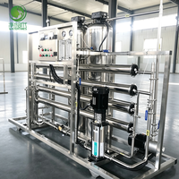 Ligne de traitement d'eau RO automatique à une seule étape, réservoir de prétraitement en acier au carbone FRP en option