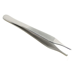 Suministros Médicos Directos de Fábrica, Pinzas Quirúrgicas Reutilizables Adson para Tejidos, Instrumentos Quirúrgicos de Acero Inoxidable, Pinzas para Aplicación de Apósitos - Product Image 1