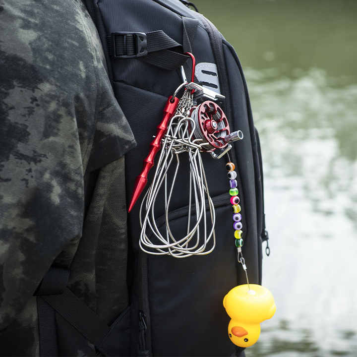 CHILENT 8 Snaps Fishing Lock Buckle With Fly Reel Yellow Duck Stainless ...