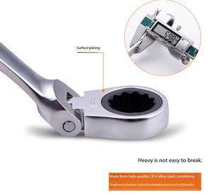 طقم مفتاح ربط بسقاطة مزدوجة الاستخدام بـ 72 سنًا مكون من 8 قطع - Product Image 2