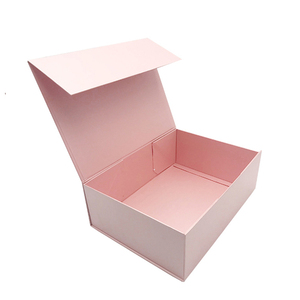 Boîte d'emballage cosmétique rose personnalisée en carton rigide 100 % recyclé avec impression personnalisée, boîte cadeau magnétique avec transport pliable pratique - Product Image 1