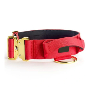 Haustier halsbänder & Leinen Taktisches Hunde halsband Metall Luxus Trade Assurance Solide Nachhaltige Bowknot Nylon Langlebig 2 "mit Gold - Product Image 3