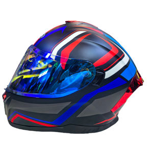 CL-Casco de cara completa para motocicleta, carcasa de ABS con visera transparente, acabado en negro mate, aletas reemplazables para todas las estaciones 2 - Product Image 1