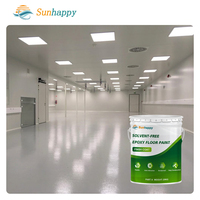 Revêtement de sol époxy inodore de qualité alimentaire, peinture à la résine sans solvant à faible teneur en COV pour cuisine