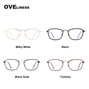 Gafas cuadradas ópticas de aleación para hombre, montura para gafas, patillas flexibles, IP, galvanoplastia - Product Image 6
