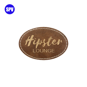 3英寸X <span class=keywords><strong>2</strong></span>英寸椭圆形黑色皮革毛坯帽子贴片激光雕刻，带粘合剂激光激光彩色Mettalics银色 - Product Image 5