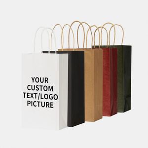 Customized Printed Logo Environmental Paper <b>Bags</b> Wholesale Printed Kraft Paper <b>Bags</b> High Quality Tote Kraft Paper <b>Bags</b> - Product Image 5