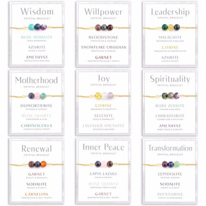 Đá Quý Tự Nhiên Chữa Bệnh Vòng Đeo Tay Pha Lê Reiki Năng Lượng Thiền Vòng Đeo Tay Đồ Trang Sức Quà Tặng Cho Phụ Nữ - Product Image 5