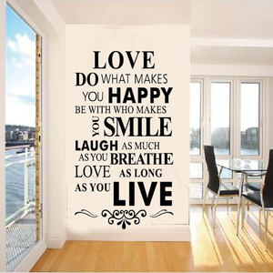 Rimovibile in pvc sala riunioni lettera cita decorazione della parete adesivi - Product Image 2