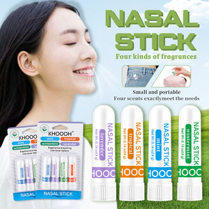 Bâtonnets Nasaux 4 Pièces Menthe Tropicale Lavande Menthe Hivernale Inhalateur Anti-Somnolence Rafraîchisseur d'Haleine Spray Nasal Portable - Product Image 1