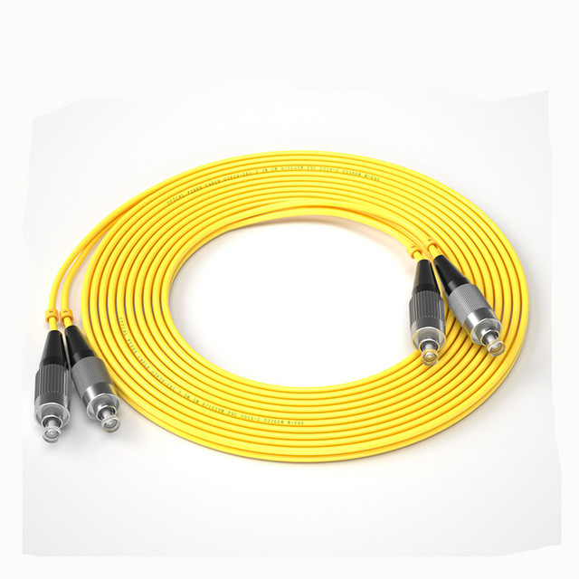 FC FC Single Mode Fiber Optic Patch Cord 3m 5m Double Core Yellow Cable