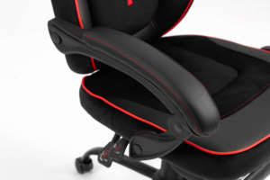 Chaise de <span class=keywords><strong>bureau</strong></span> de luxe moderne en velours et cuir polyuréthane chaise de jeu de course rotative pour adultes à vendre - Product Image 4