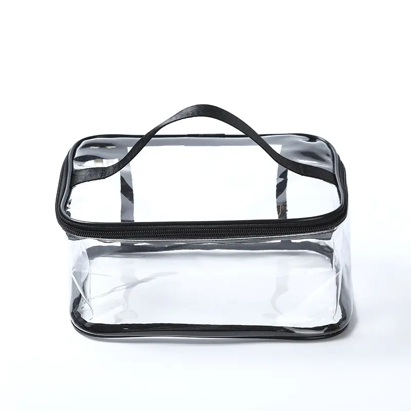 Cosmetic Diy Shopping Packaging Clear Make Up Transparent Tote Stadium Window Jelly Storage Pvc Bag For Bed Sheets.