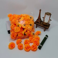 Produsen Bunga Anyelir Buatan 6 Lapis DIY, Kepala Bunga dari Kain Sutra Diameter 6cm, Sampel Kustom Diterima KNX-HP056