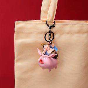 Özel Nezha film sıcak karakterler Glitter etkisi anahtarlık fabrika şirket logo promosyon reklam alize ricrafts el sanatları - Product Image 4