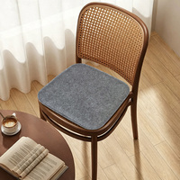Coussin de siège en mousse à mémoire de forme, doux, écologique, antidérapant, facile à nettoyer, résistant aux taches, lavable, carré, en feutre, pour chaise de bureau, de cuisine ou de salle à manger