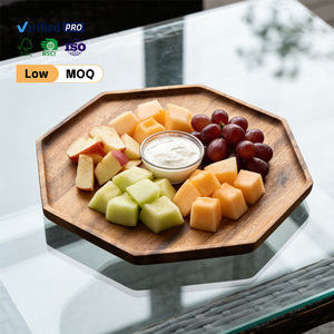 Ensemble <span class=keywords><strong>de</strong></span> plateaux <span class=keywords><strong>de</strong></span> service octogonaux en bois <span class=keywords><strong>de</strong></span> noyer noir, <span class=keywords><strong>plateau</strong></span> à charcuterie en bois <span class=keywords><strong>de</strong></span> luxe pour pâtisserie, fromage, apéritif et décoration intérieure - Product Image 3