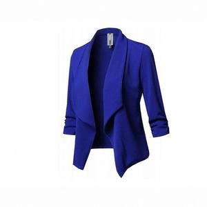 Ventes en gros de vestes cardigan pour femmes et filles, manches longues, col rabattu, taille plus, costume de bureau, manteau élégant décontracté - Product Image 4