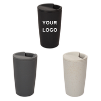 Gobelet de voyage en paille de blé de 550 ml, tasse à café réutilisable avec couvercle anti-fuite, tasse froide portable, vaisselle promotionnelle écologique