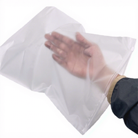 Sac en polyéthylène transparent givré avec fermeture éclair, personnalisé avec logo, imprimé en gravure noire, biodégradable, pour vêtements, chaussettes et literie – Offre Spéciale