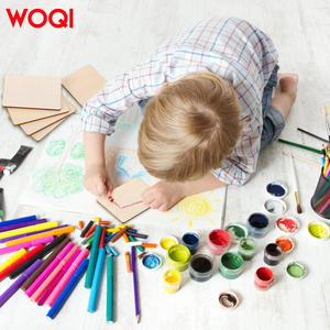 WOQI bitmemiş gravür boşlukları dikdörtgen ahşap plak plaklar DIY sanat zanaat proje dekorasyon için - Product Image 6