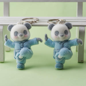 พวงกุญแจตุ๊กตาคองฟูแพนด้า 3 มิติ น่ารัก ทำจากเรซิ่น พร้อมจี้ห้อยกระเป๋าการ์ตูน - Product Image 4