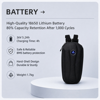 Kit de conversion de moteur de vélo électrique LVBU 36V 5.2AH avec batterie intégrée dans le sac avant, système de rétrofit pour vélo de banlieue 26" 700C 28" 29"