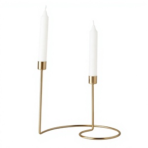 Modern <b>Gold</b> Metal <b>Candle</b> Stand with for Home Decoration Durable Design Handmade for Home Hotel Restaurant - Product Image 1