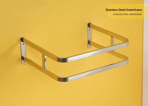 Lavabo mural en céramique de luxe léger, à montage monotrou, mini-vasque rectangulaire pour lavage du visage - Product Image 4